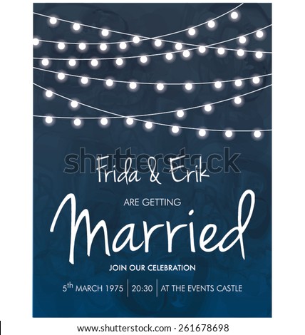 WEDDING INVITATION TEMPLATE DESIGN. Editable vector illustration file. Royalty-Free Stock Photo #261678698