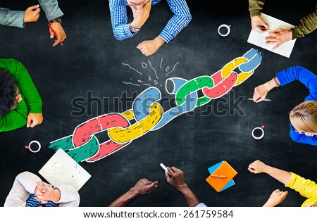 Chain Broken Stress Pressure Freedom Concept Royalty-Free Stock Photo #261759584