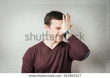 A businessman who made a mistake. Royalty-Free Stock Photo #261861617