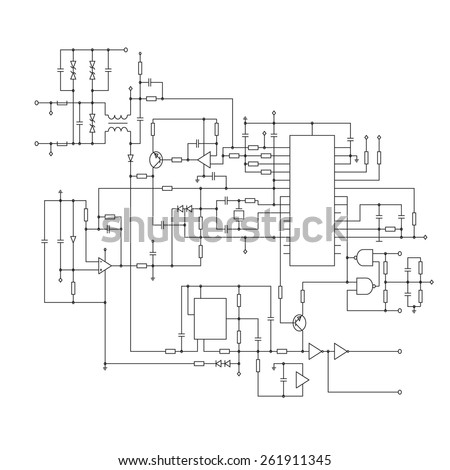 schematic diagram Royalty-Free Stock Photo #261911345