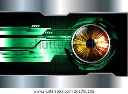 Dark green Light Abstract Technology background for computer graphic website internet. text box. Brochure. card. silver. orange eye