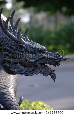 dragon on a green background