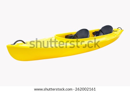 Kayak under the white background Royalty-Free Stock Photo #262002161