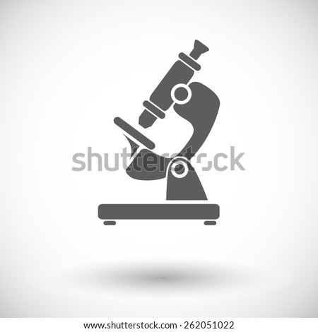 Microscope. Single flat icon on white background. Vector illustration.