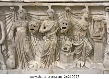 Ancient greek relief Royalty-Free Stock Photo #26210797