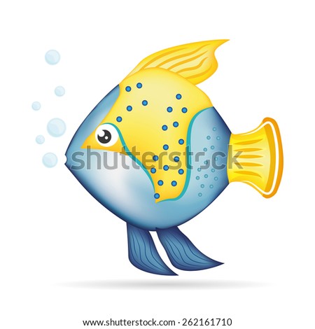 Fish design over white background, vector illustration.