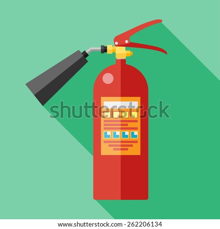 Vector flat fire extinguisher icon. Eps10