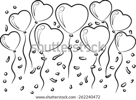 party heart shape balloons