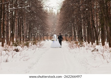 Winter wedding Royalty-Free Stock Photo #262266497