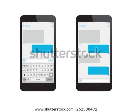 Phone Message Template Royalty-Free Stock Photo #262388492
