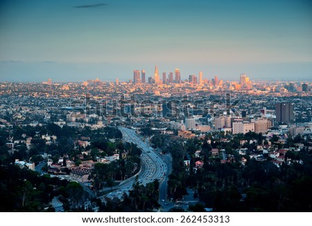 Los Angeles with urban buildings