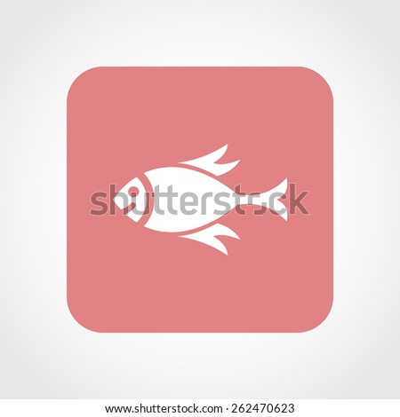 Very Useful Flat Icon of fish. Eps-10.