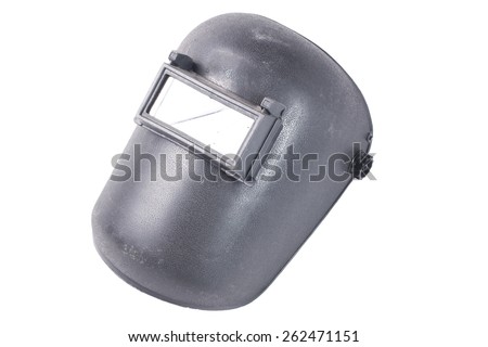old Welding mask isolate on white Royalty-Free Stock Photo #262471151