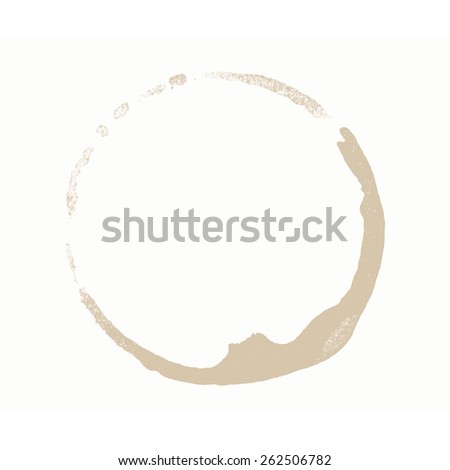 coffee cup stain on a white background