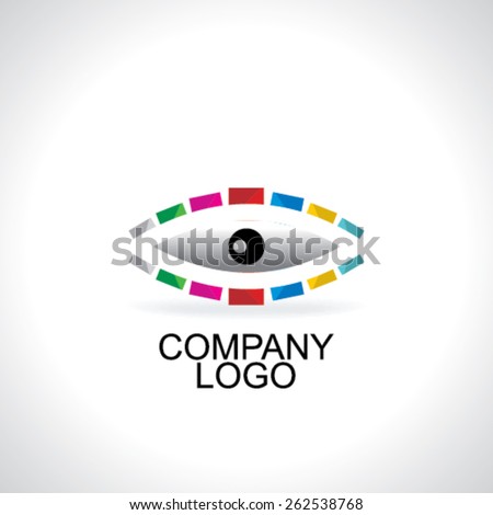 business logo concept idea with eye concept 