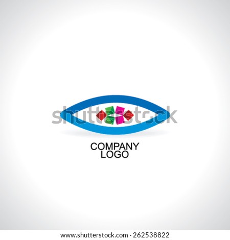 business logo concept idea with eye concept 