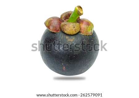 Mangosteen fruit isolated on white