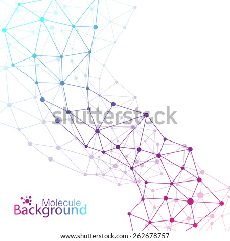 Geometric colorful background molecule and communication. Graphic composition for your design. Vector illustration Royalty-Free Stock Photo #262678757