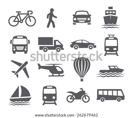 Transport icons  Royalty-Free Stock Photo #262679462