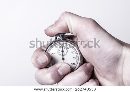Stopwatch with pressed button Royalty-Free Stock Photo #262740533