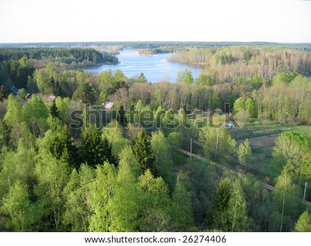 This is a picture of the Russian famous Seliger lake at spring