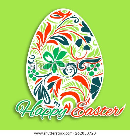 Easter egg.The main symbol of the holiday believers.Preparation for congratulations in style carpal Russian painting.Bright, saturated colors of the pattern of spring mood.