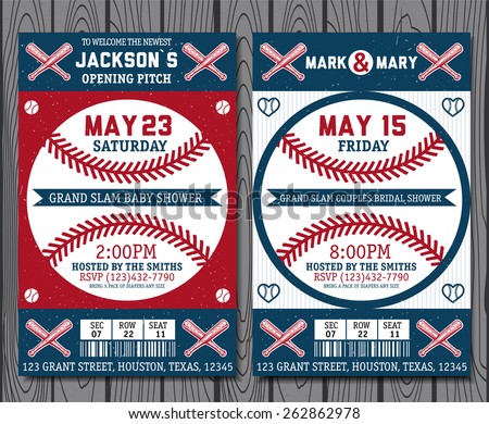 Set of vintage baseball tickets