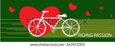Vector bicycle riding passion exercise