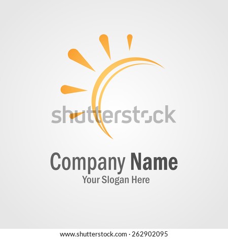 Orange sun logo for your company / business