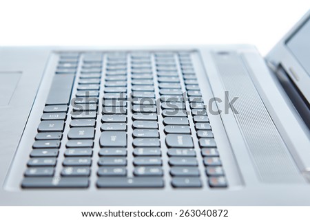 Laptop keyboard isolated on white background