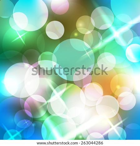 Blurred background with bokeh. Vector illustration