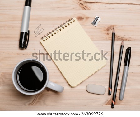 office equipment with coffee