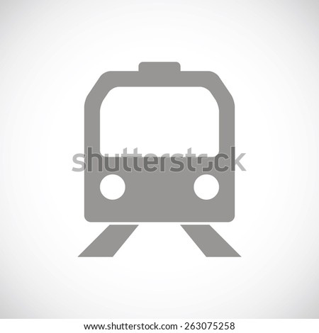 Train web black icon on a white background. Vector symbol