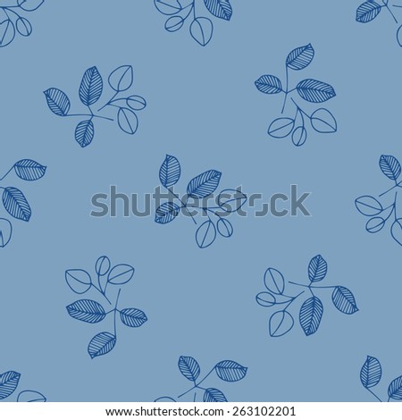 Seamless floral hand drawn vector pattern