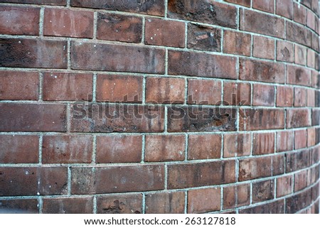 Abstract pattern of brown brick wall
