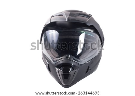 motorcycle helmet isolated Royalty-Free Stock Photo #263144693