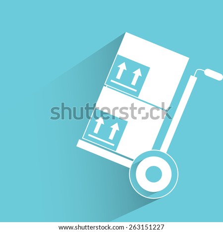 trolley with boxes