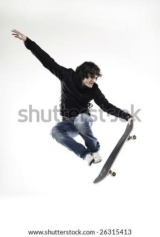 boy jump skateboard