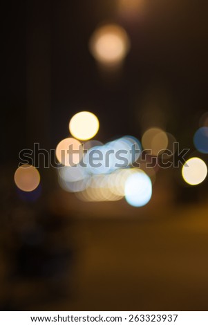 out of focus blurry street car lights ,bokeh