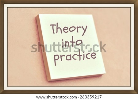 Text theory into practice on the short note texture background