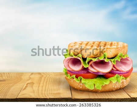 Sandwich, Delicatessen, Ham.