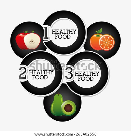 healthy food infographics design, vector illustration eps10 graphic 