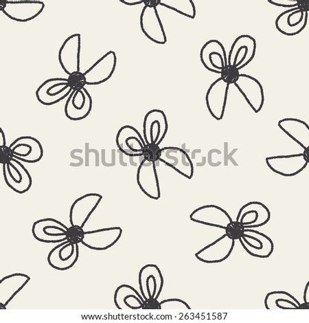 scissors doodle drawing seamless pattern background