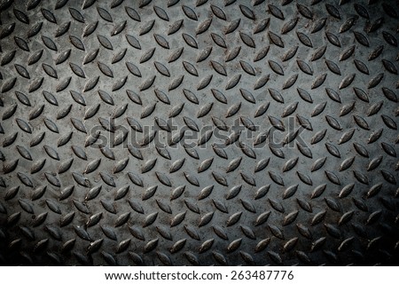 Close up of metal plate to prevent slipping Royalty-Free Stock Photo #263487776
