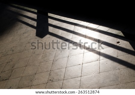 shadow and lighting on walkway