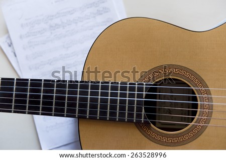 Guitar and notes