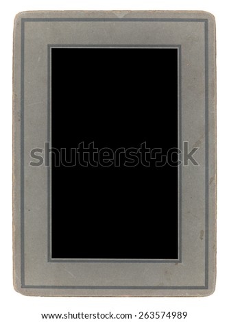 vintage cabinet photograph isolated on white background with clipping path