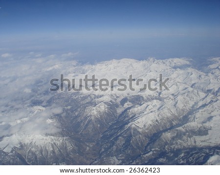 mountain from sky