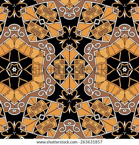 Abstract background ornament geometric vintage seamless pattern