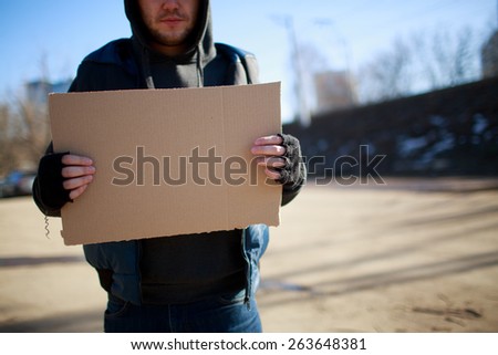 Homeless Man With Blank Sign Stock Photos And Images Avopix Com Homeless Man With Blank Sign Stock Photos And Images Avopix Com
